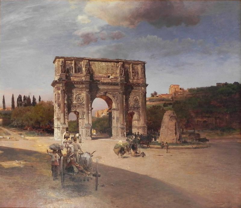 Oswald achenbach Constantine's Triumphal Arch in Rome Germany oil painting art